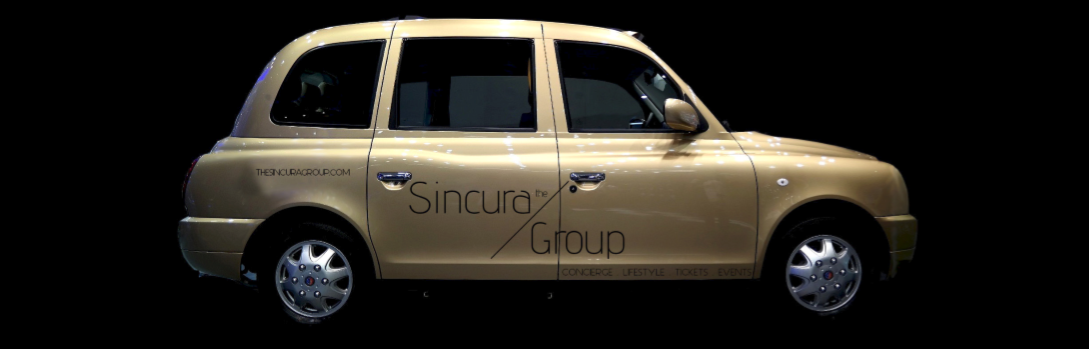 sincura branding on car