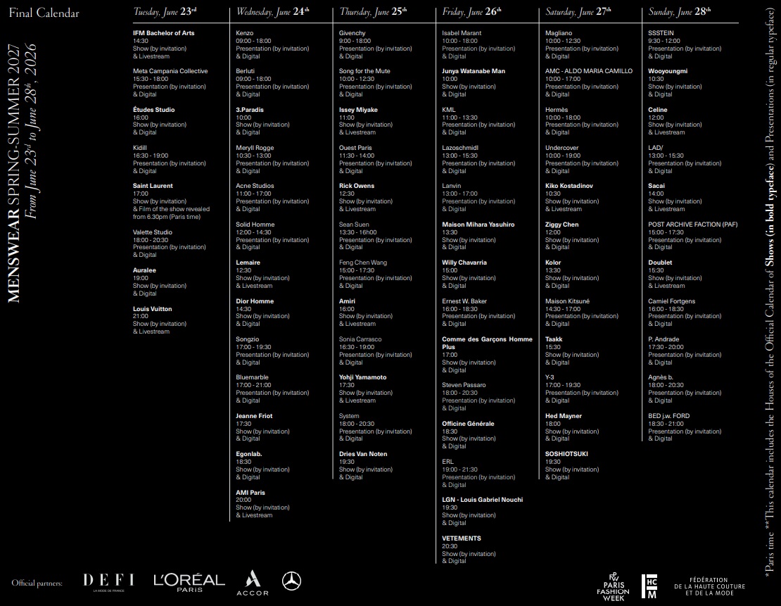 Buy Paris Men's Fashion Week VIP Tickets and Front Row Passes
