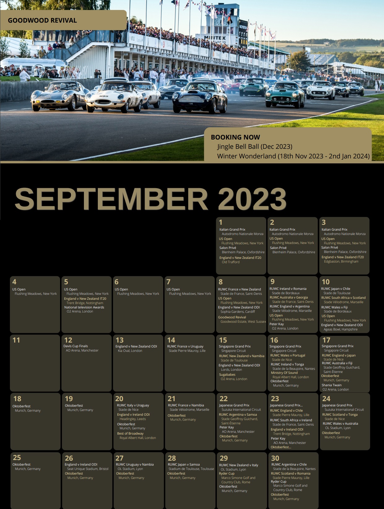 hottest events happening in septmber 2023 in london
