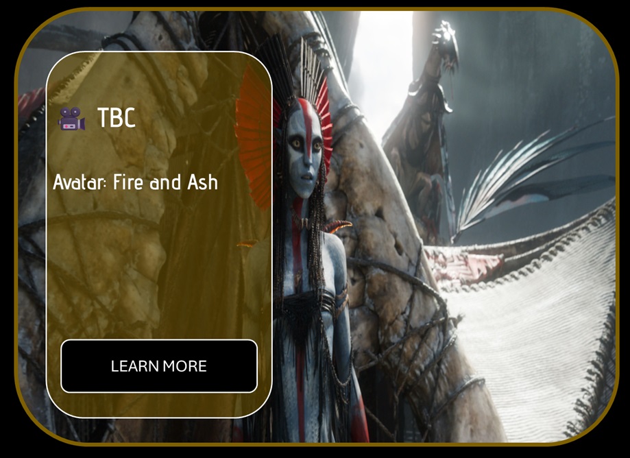Sincura Calendar 🎥 TBC. Avatar: Fire and Ash