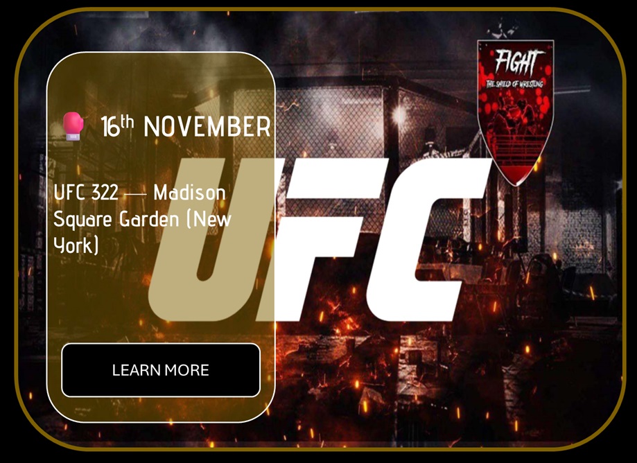 Sincura Calendar 🥊 16th NOVEMBER. UFC 322 — Madison Square Garden (New York)