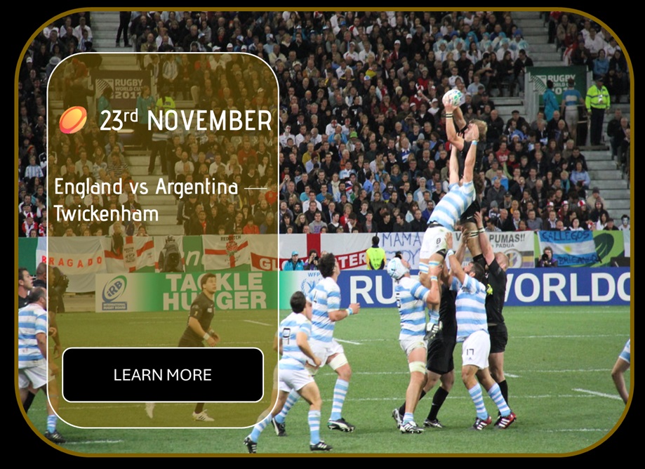 Sincura Calendar 🏉 23rd NOVEMBER. England vs Argentina — Twickenham