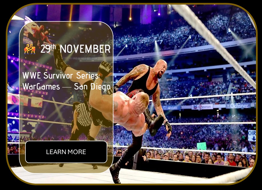 Sincura Calendar 🤼 29th NOVEMBER. WWE Survivor Series: WarGames — San Diego