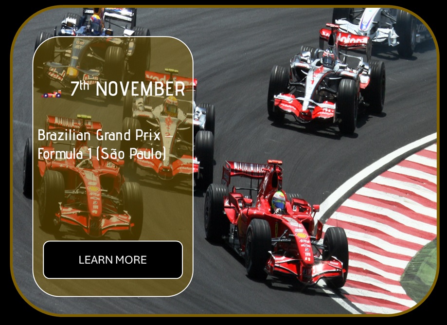 Sincura Calendar 🏎️ 7th NOVEMBER. Brazilian Grand Prix — Formula 1 (São Paulo)