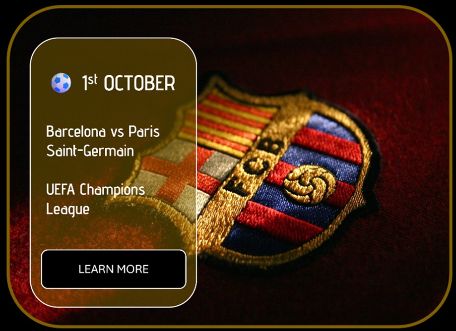 Sincura Calendar ⚽ 1st OCTOBER Barcelona vs Paris Saint-Germain UEFA Champions League