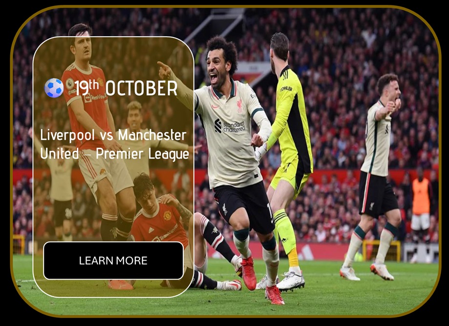 Sincura Calendar ⚽ 19th OCTOBER. Liverpool vs Manchester United - Premier League