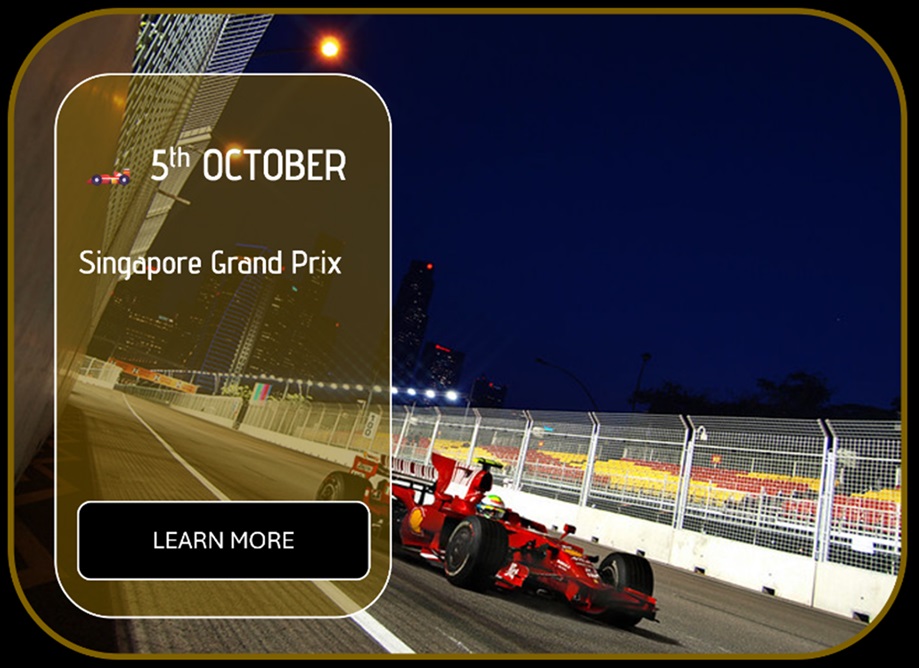 Sincura Calendar 🏎️ 5th OCTOBER   Singapore Grand Prix