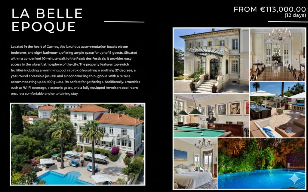 La Belle Epoque luxury villa rental Cannes Film Festival 2026