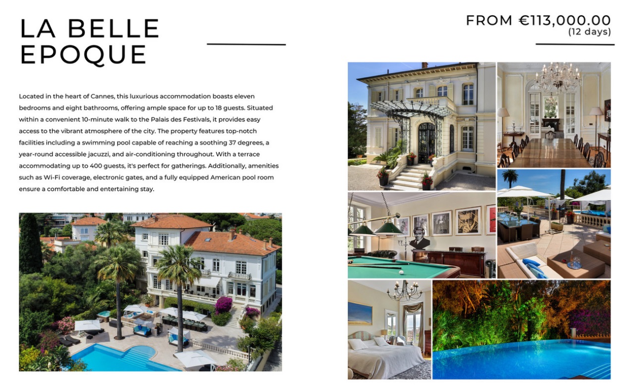 book a luxury villa for cannes film festival