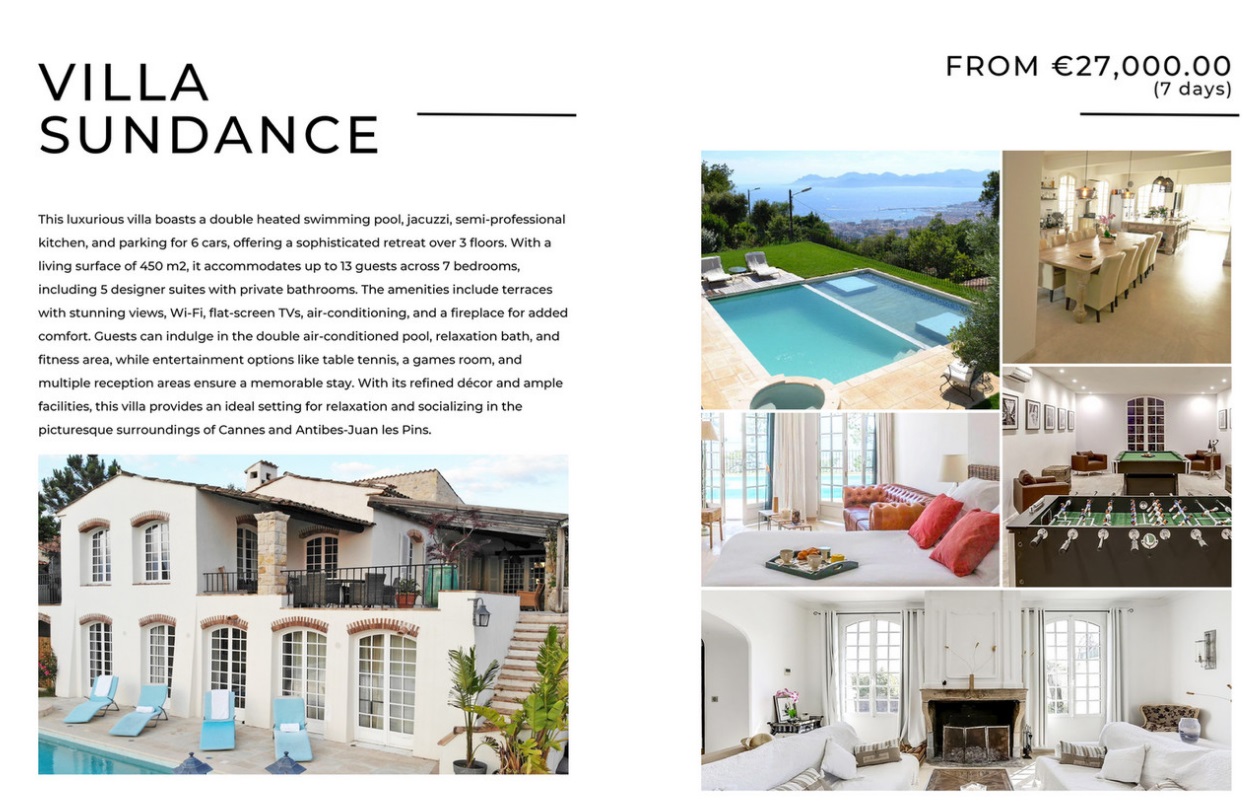 Book a private villa in Cannes for VIP Film Festival access