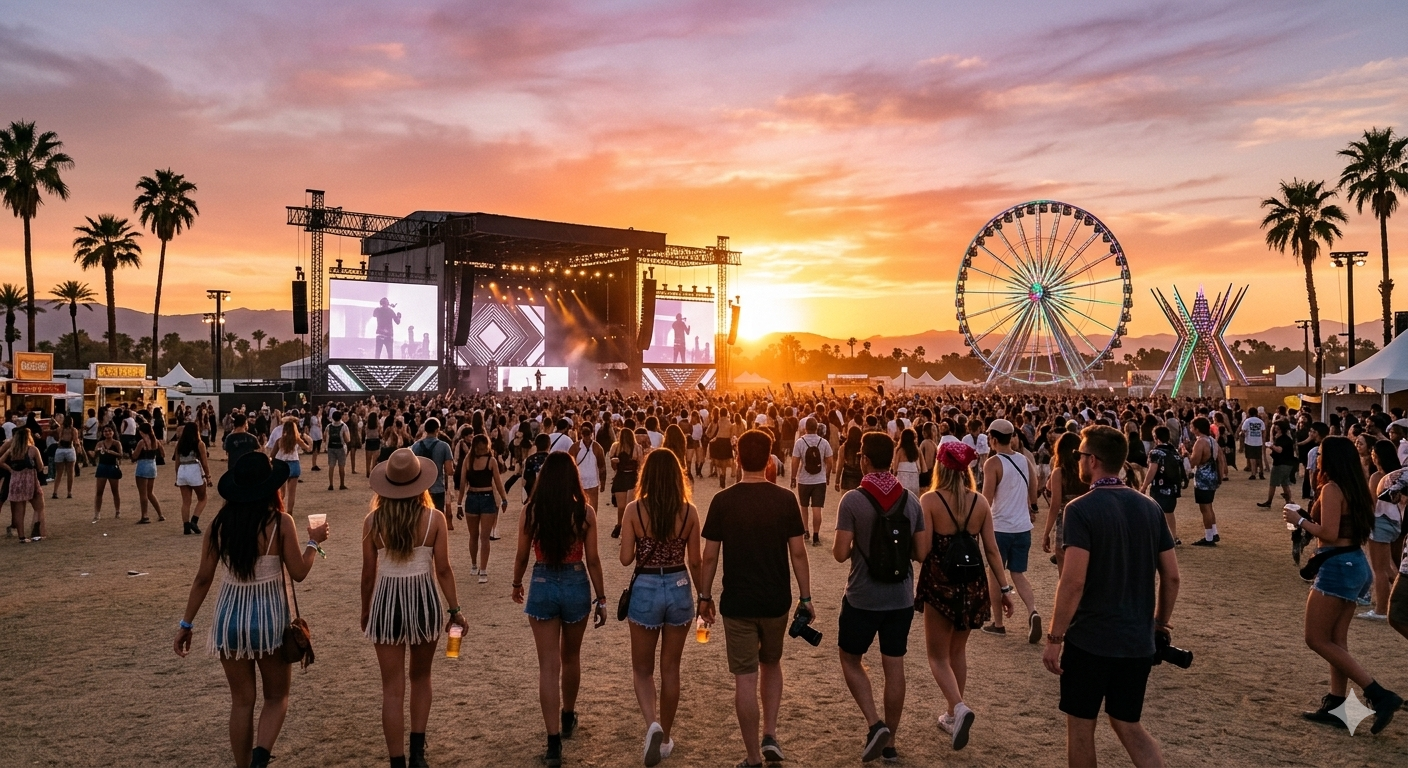 Coachella VIP Viewing Area and Main Stage