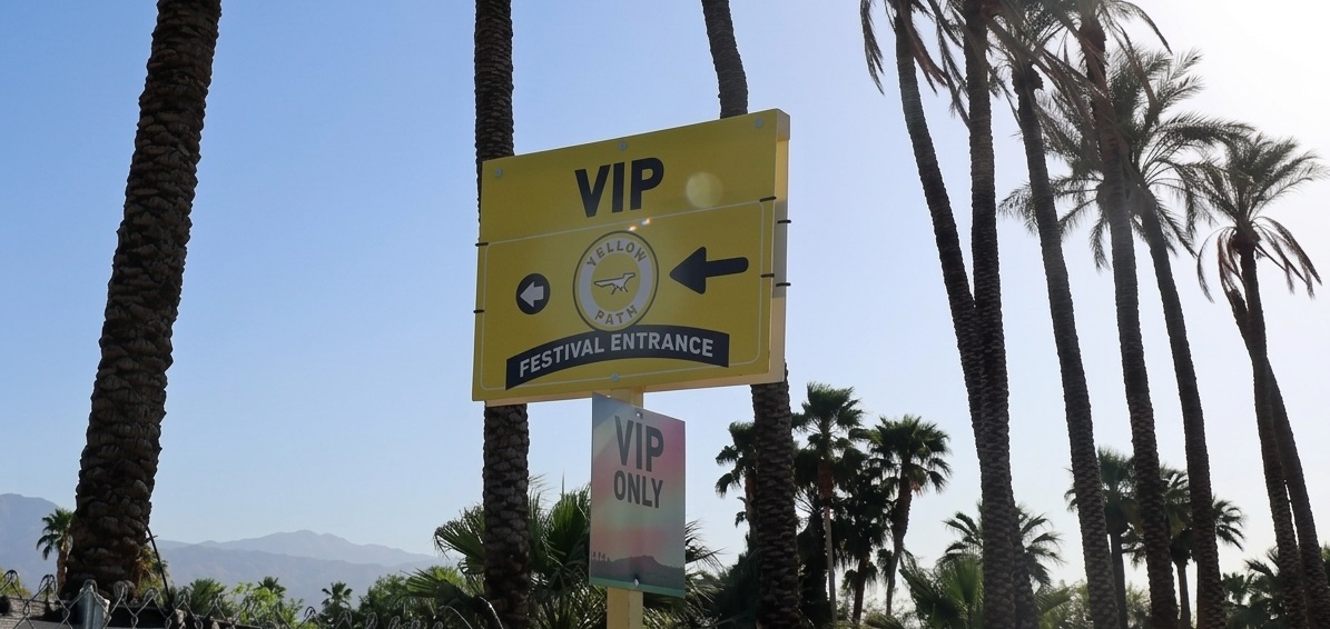 VIP entrance to coachella with Sincura