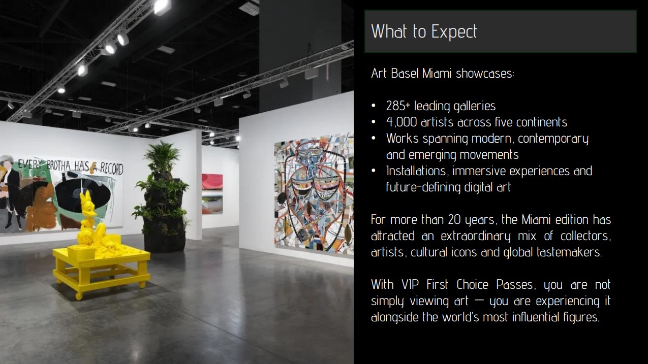 Official Art Basel admission tickets and day passes