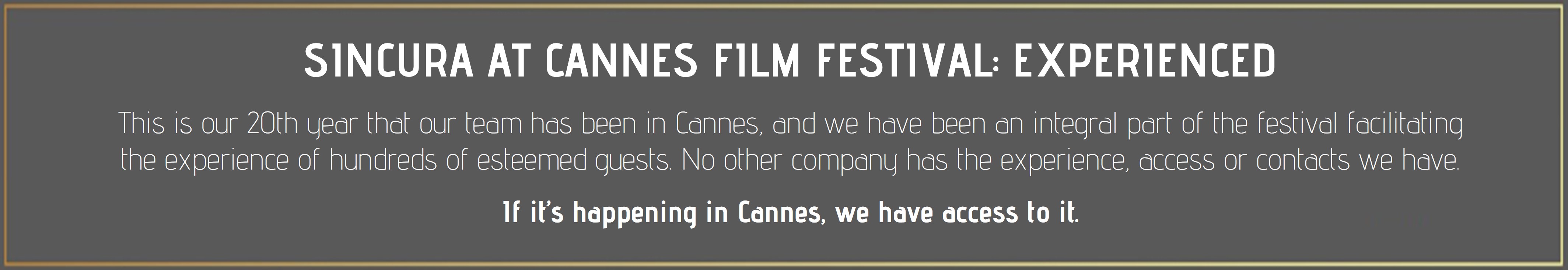 vip tickets and corporate hospitality at cannes film festival