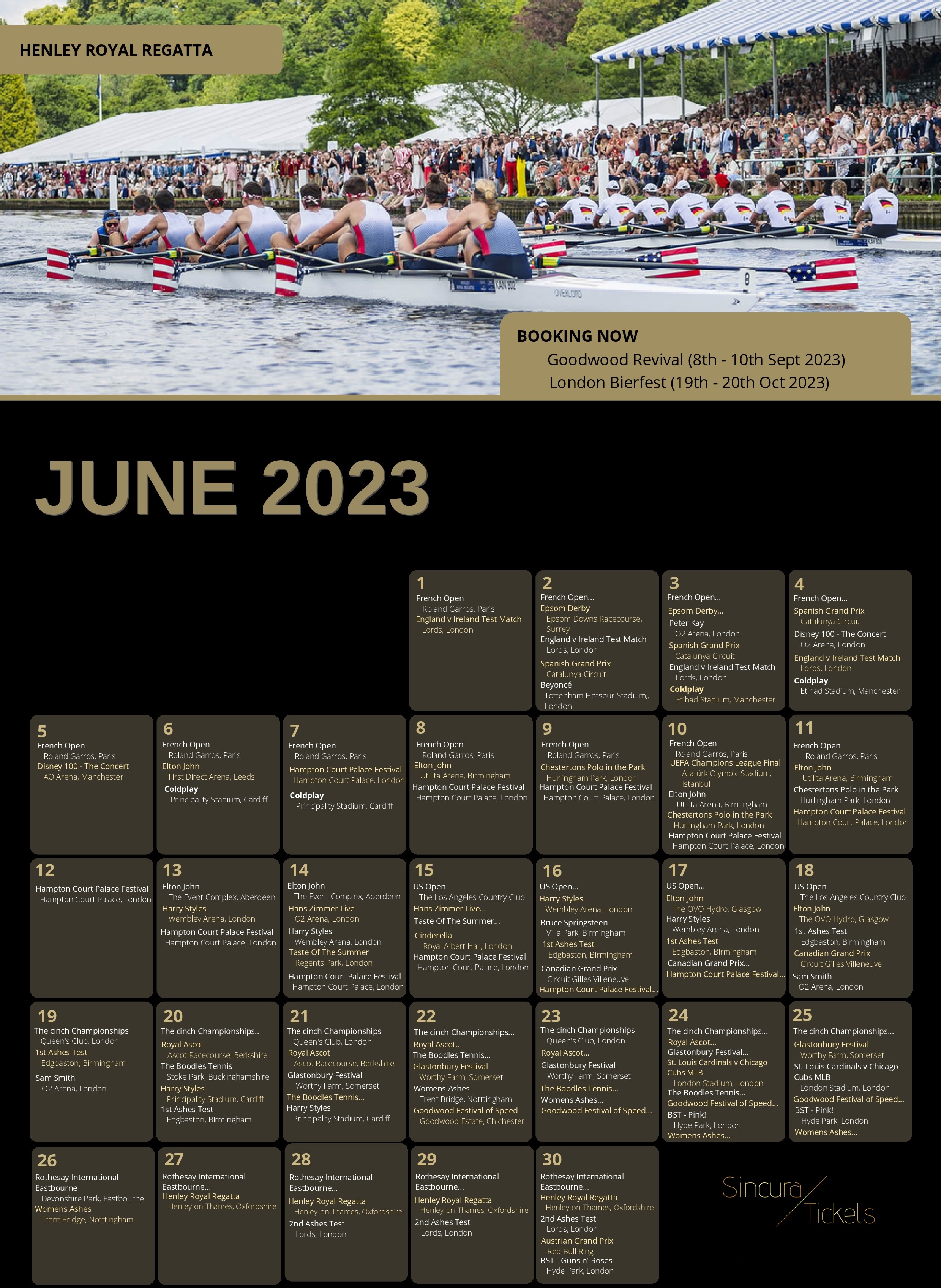 diary of events in london in june 2023