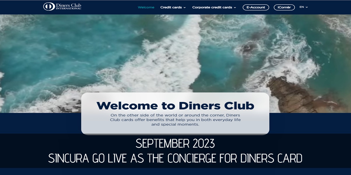 company news: sincura appointed the concierge for diners card