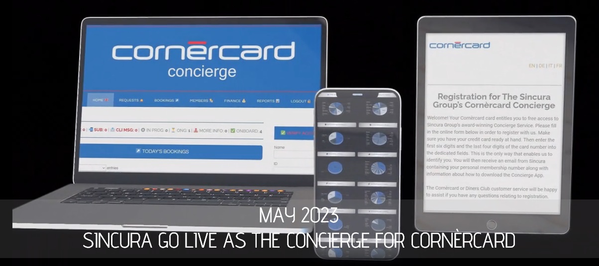 company news: sincura go live as the conciereg for cornercard in switzerland