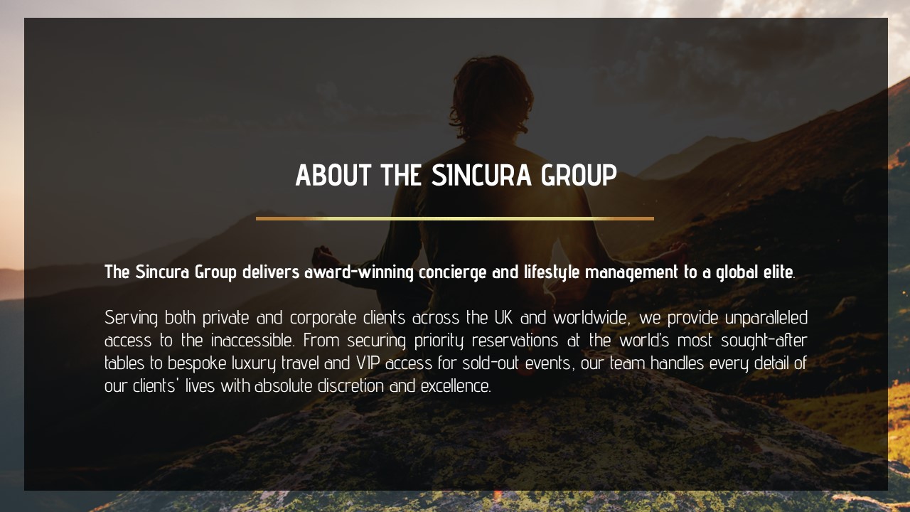 About The Sincura Group Concierge Services