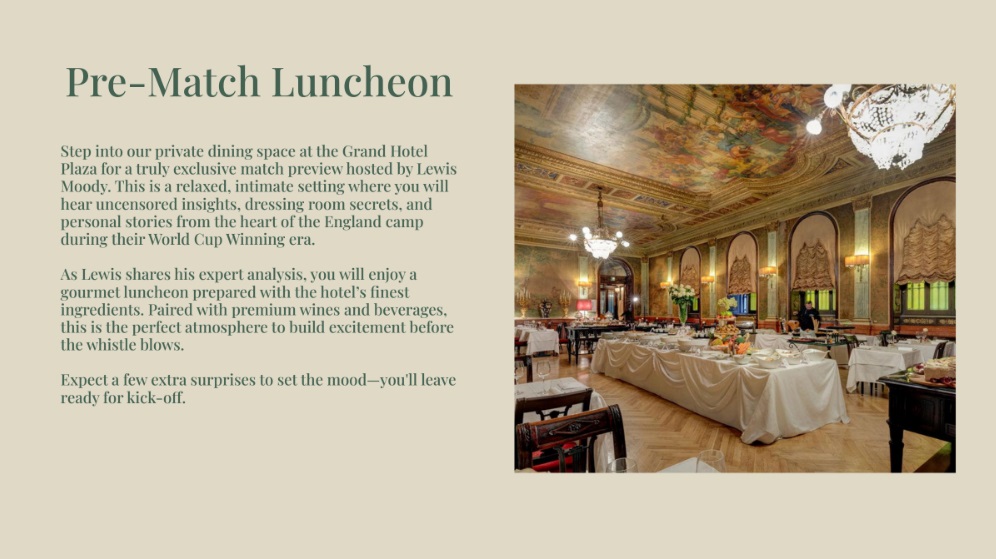 Luxury Six Nations matchday VIP experience with interaction with professional players