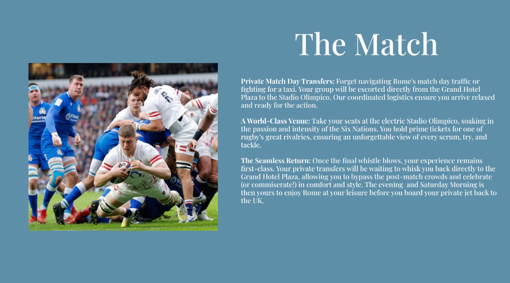 Exclusive Six Nations rugby VIP event offering personal meet-ups with players